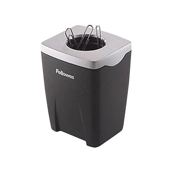 Fellowes® Office Suites™ Paper Clip Cup, Black/Silver, 3-1/4"H X 2-4/9"W X 2-1/5"D (8032801) 6 Fellowes® Office Suites™ Paper Clip Cup, Black/Silver, 3-1/4"H X 2-4/9"W X 2-1/5"D (8032801) - Image 4
