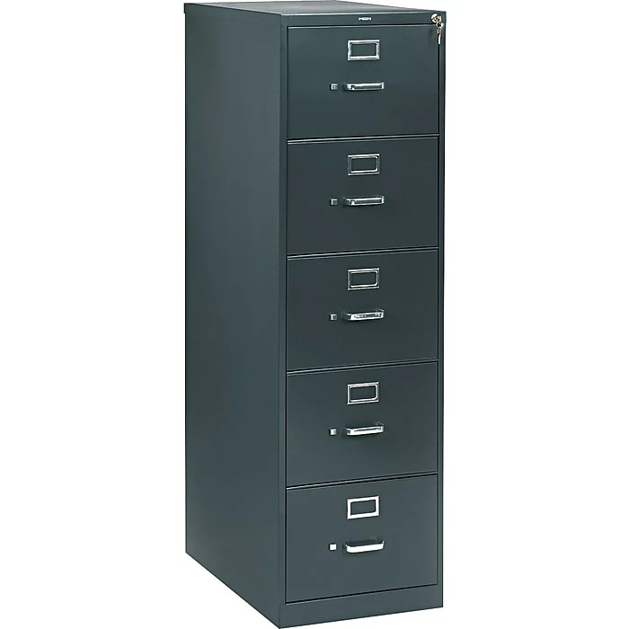 HON® 310 Series Vertical File Cabinet, Legal, 5-Drawer, Charcoal, 26 1/2"D 3 HON® 310 Series Vertical File Cabinet, Legal, 5-Drawer, Charcoal, 26 1/2"D