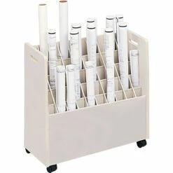 Safco® Mobile Files, For Large Roll, Tube Size: 2-3/4x2-3/4", 50 Tubes/file
