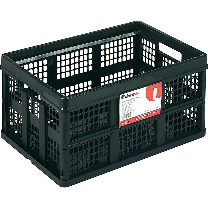 Universal Filing/Storage Tote, Black, 10 1/4"H X 20 3/4"W X 13 3/4"D 3 Universal Filing/Storage Tote, Black, 10 1/4"H X 20 3/4"W X 13 3/4"D