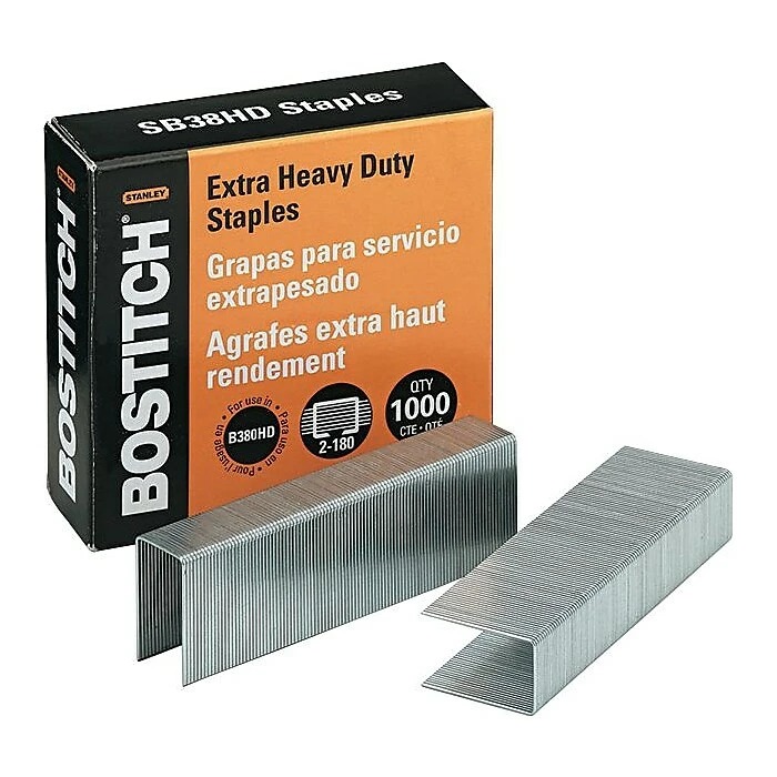 Bostitch Auto 180 Heavy-Duty Staples, 3/8" Leg Length, 1000/Box (SB38HD-1M) 4 Bostitch Auto 180 Heavy-Duty Staples, 3/8" Leg Length, 1000/Box (SB38HD-1M) - Image 2