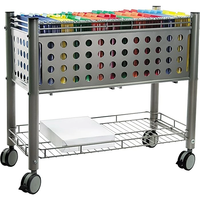 Vertiflex Open Vertical File Cabinet, Mobile, Letter/Legal, Matte Gray, 13.75"W (VF52000) 4 Vertiflex Open Vertical File Cabinet, Mobile, Letter/Legal, Matte Gray, 13.75"W (VF52000) - Image 2