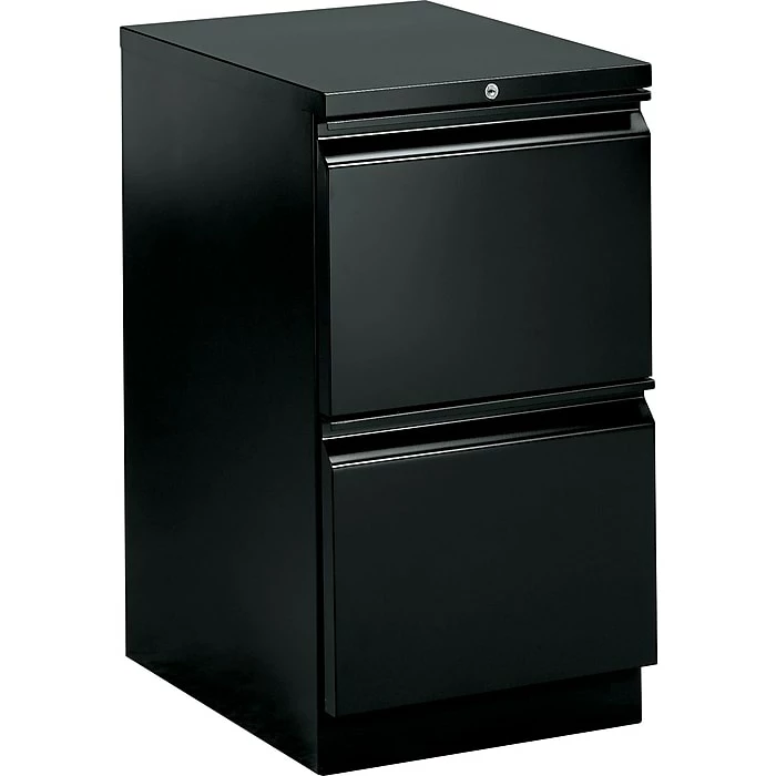 HON Brigade™ Series Vertical Mobile File Cabinet With "R" Pull, Letter, 2-Drawer, Black, 20"D 4 HON Brigade™ Series Vertical Mobile File Cabinet With "R" Pull, Letter, 2-Drawer, Black, 20"D - Image 2