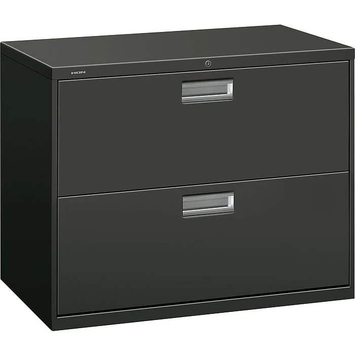 HON Brigade 600 Series Lateral File Cabinet, A4/Legal/Letter, 2-Drawer, Charcoal, 36"W 4 HON Brigade 600 Series Lateral File Cabinet, A4/Legal/Letter, 2-Drawer, Charcoal, 36"W - Image 2
