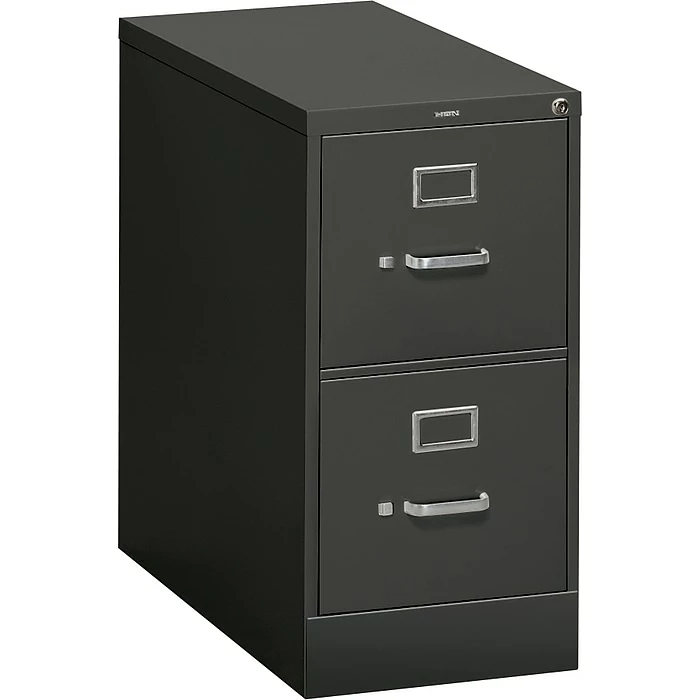 HON 310 Series Vertical File Cabinet, Letter, 2-Drawer, Charcoal, 26 1/2"D 4 HON 310 Series Vertical File Cabinet, Letter, 2-Drawer, Charcoal, 26 1/2"D - Image 2