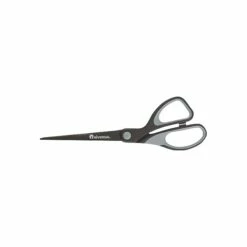 Universal Industrial Scissors, 8", Bent, Black Carbon Coated Blades, Black/Blue Handle