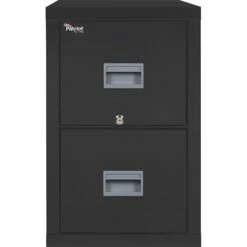 FireKing® 2-Drawer Vertical File Cabinet, Letter, Black, 32"D (2P1831CBLI)