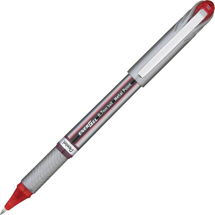 Pentel Energel NV Liquid Gel Pen, Medium Point, Red Ink (BL27-BX) 3 Pentel Energel NV Liquid Gel Pen, Medium Point, Red Ink (BL27-BX)