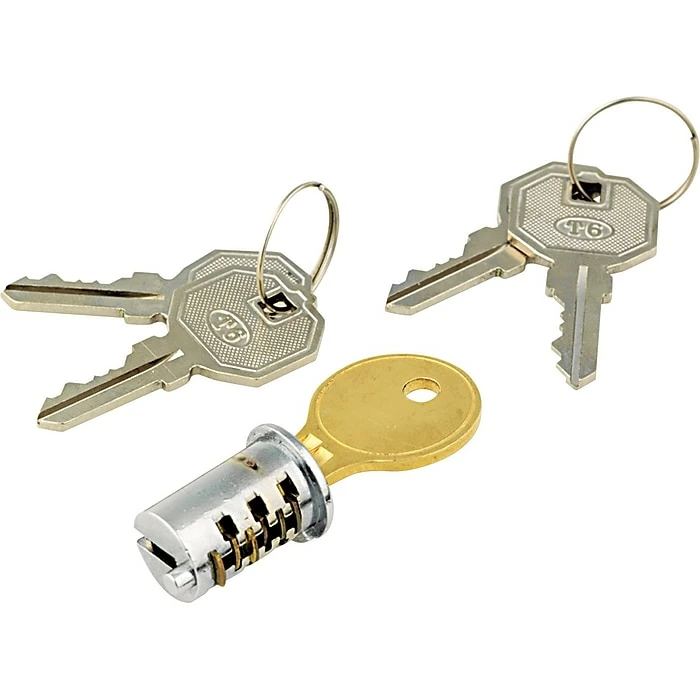 Alera® Lock Core For Metal Mobile Pedestals , Chrome (KC501111) 4 Alera® Lock Core For Metal Mobile Pedestals , Chrome (KC501111) - Image 2