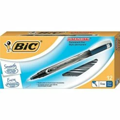 BIC Intensity Permanent Pens, Fine Point (0.5mm), Blue, Dozen (FPIN11BE) 15 BIC Intensity Permanent Pens, Fine Point (0.5mm), Blue, Dozen (FPIN11BE) -STAPLES Sales s0617952 sc7