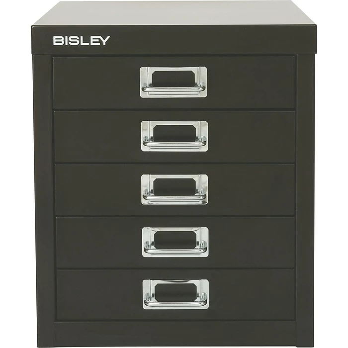 Bisley® 5-Drawer Steel Desktop Multidrawer Storage Cabinet, Black (MD5-BK) 4 Bisley® 5-Drawer Steel Desktop Multidrawer Storage Cabinet, Black (MD5-BK) - Image 2