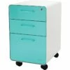 Stow 3-Drawer File Cabinet With Casters, White + Aqua 1 Stow 3-Drawer File Cabinet With Casters, White + Aqua -STAPLES Sales s0895691 sc7