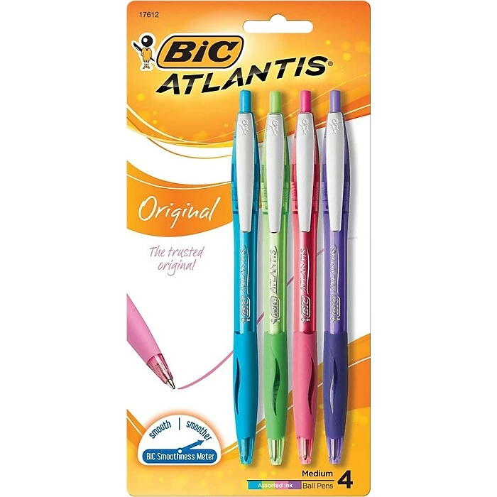 BIC Glide Original Retractable Ballpoint Pens, Medium, Assorted Fashion Colors, 4/Pack 9 BIC Glide Original Retractable Ballpoint Pens, Medium, Assorted Fashion Colors, 4/Pack - Image 8