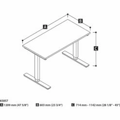 Bestar® 24" X 48" Electric Height Adjustable Table, Antigua 8 Bestar® 24" X 48" Electric Height Adjustable Table, Antigua -STAPLES Sales s0971967 sc7 1