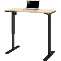Bestar® 24" X 48" Electric Height Adjustable Table, Northern Maple