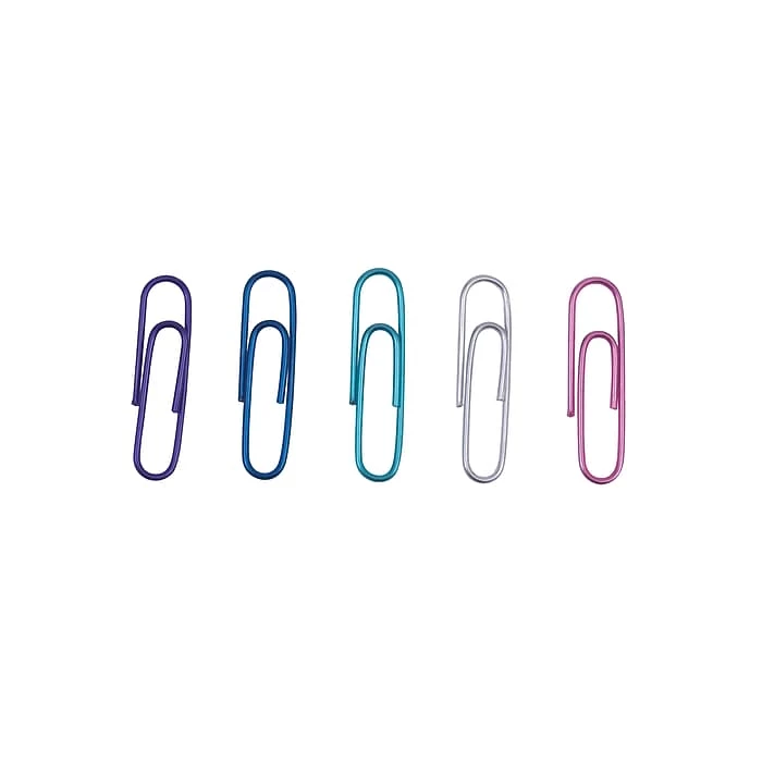 Staples® Translucent Paper Clips, #2 Sized, Assorted Colors, 600/Pack (28702) 3 Staples® Translucent Paper Clips, #2 Sized, Assorted Colors, 600/Pack (28702)