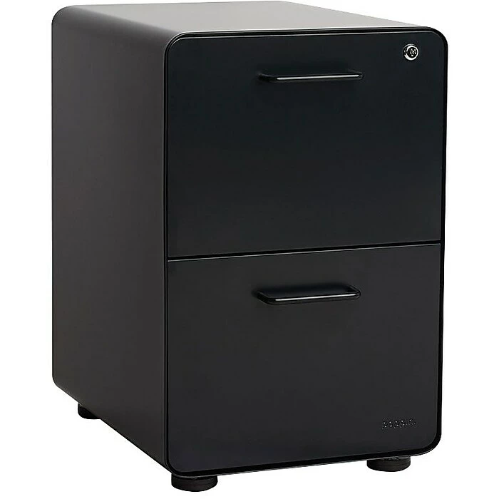 Poppin Two Drawer Stow All Black File Cabinet 3 Poppin Two Drawer Stow All Black File Cabinet