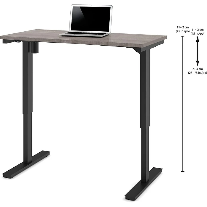 Bestar Pro-Linea 28 - 45'' Electric Height-Adjustable Table, Bark Gray (6585747) 4 Bestar Pro-Linea 28 - 45'' Electric Height-Adjustable Table, Bark Gray (6585747) - Image 2