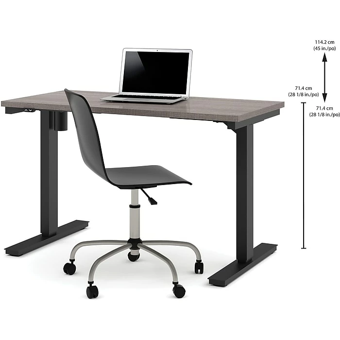 Bestar Pro-Linea 28 - 45'' Electric Height-Adjustable Table, Bark Gray (6585747) 3 Bestar Pro-Linea 28 - 45'' Electric Height-Adjustable Table, Bark Gray (6585747)