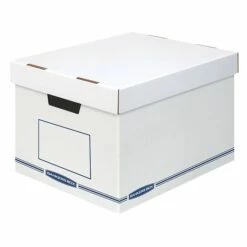 Bankers Box Organizer Medium-Duty Storage Boxes With Lift-Off Lid,12/Ct (4662401)