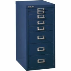Bisley Eight Drawer Steel Multidrawer, Navy, Letter/A4 (MD8-NV)