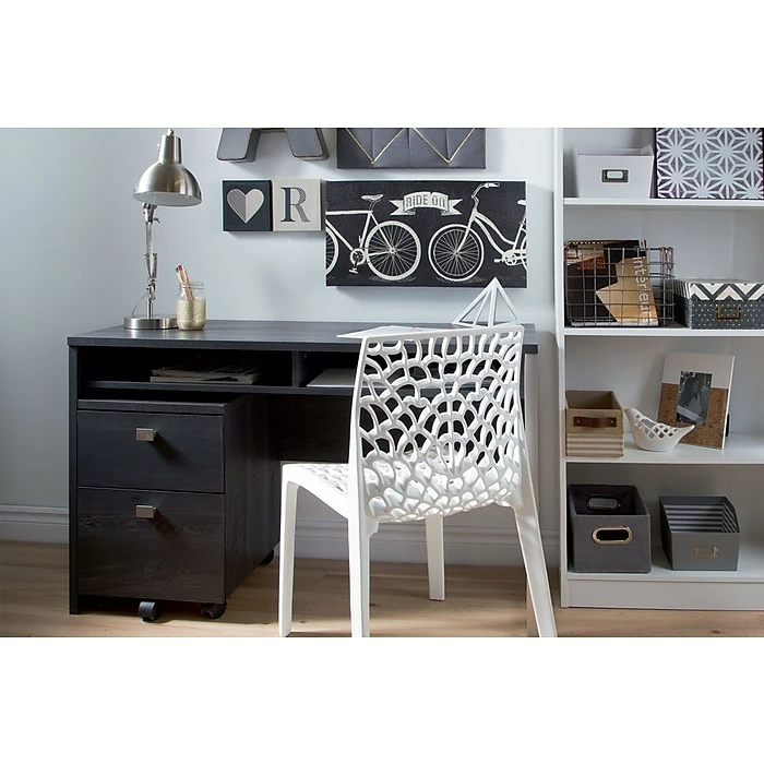 Interface 2-Drawer Mobile File Cabinet, Gray Oak 5 Interface 2-Drawer Mobile File Cabinet, Gray Oak - Image 3