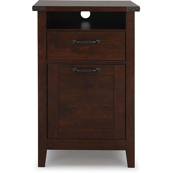 Staples Leelin Laminate File Cabinet, Walnut (51774) 4 Staples Leelin Laminate File Cabinet, Walnut (51774) - Image 2