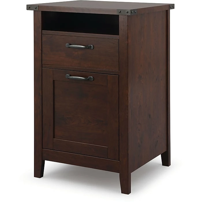 Staples Leelin Laminate File Cabinet, Walnut (51774) 3 Staples Leelin Laminate File Cabinet, Walnut (51774)