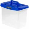 Bankers Box Heavy-Duty Plastic Portable File Storage Box, Letter Size, Blue/Clear (0086301) 2 Bankers Box Heavy-Duty Plastic Portable File Storage Box, Letter Size, Blue/Clear (0086301) -STAPLES Sales s1111465 sc7