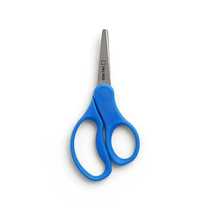 TRU RED™ Junior 5" Kids Pointed Tip Stainless Steel Scissors, Straight Handle, Right & Left Handed, 2/Pack (TR55053) 5 TRU RED™ Junior 5" Kids Pointed Tip Stainless Steel Scissors, Straight Handle, Right & Left Handed, 2/Pack (TR55053) - Image 3