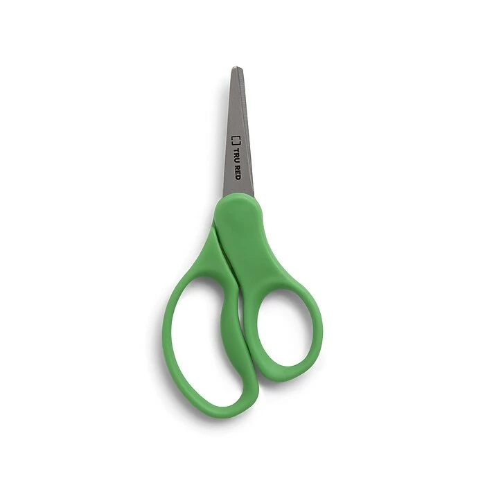 TRU RED™ Junior 5" Kids Pointed Tip Stainless Steel Scissors, Straight Handle, Right & Left Handed, 2/Pack (TR55053) 4 TRU RED™ Junior 5" Kids Pointed Tip Stainless Steel Scissors, Straight Handle, Right & Left Handed, 2/Pack (TR55053) - Image 2
