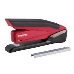 Bostitch PaperPro Desktop Stapler, 20 Sheet Capacity, Red/Black, Each (1124)