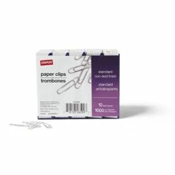 Staples® Paper Clips, Nonskid, 1,000/Pack (A7026599A)