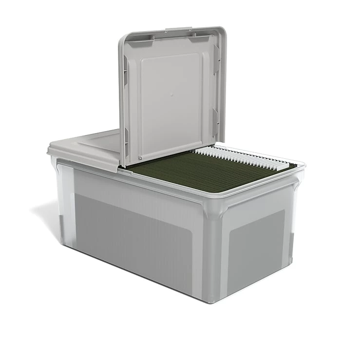 TRU RED™ Hanging File Box, Hinge Lid, Letter Size, Clear (TR58303) 5 TRU RED™ Hanging File Box, Hinge Lid, Letter Size, Clear (TR58303) - Image 3