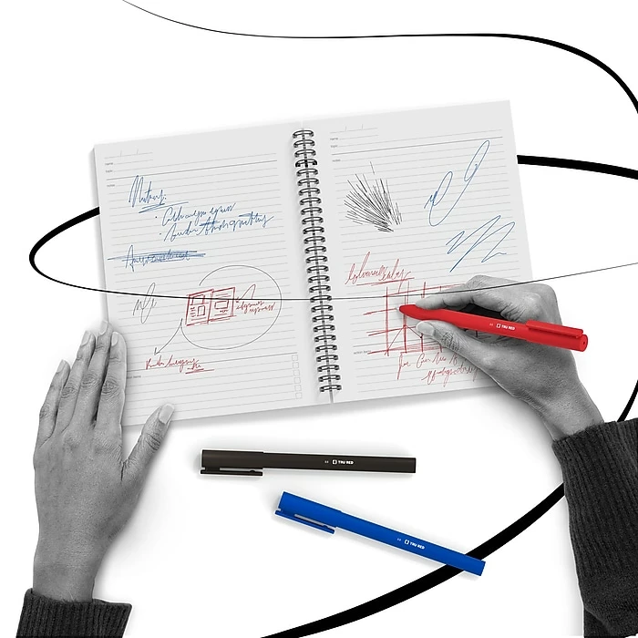 TRU RED™ Quick Dry Gel Pens, Fine Point, 0.5mm, Blue, Dozen (TR54472) 8 TRU RED™ Quick Dry Gel Pens, Fine Point, 0.5mm, Blue, Dozen (TR54472) - Image 6