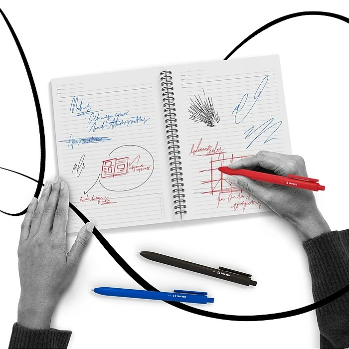 TRU RED™ Retractable Quick Dry Gel Pens, Medium Point, 0.7mm, Blue, 24/Pack (TR54503) 8 TRU RED™ Retractable Quick Dry Gel Pens, Medium Point, 0.7mm, Blue, 24/Pack (TR54503) - Image 6