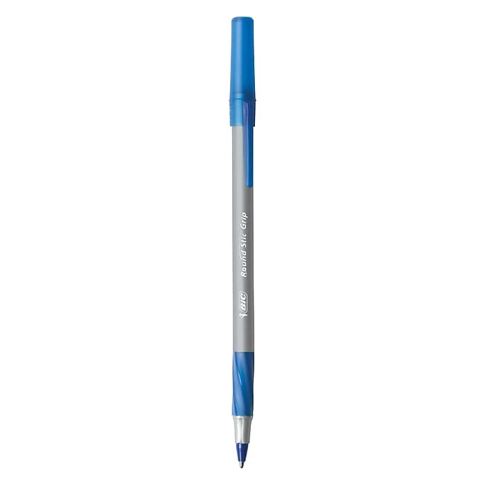 BIC Round Stic Grip Xtra Comfort Ballpoint Pens, Fine Point, Blue Ink, Dozen (13903) 4 BIC Round Stic Grip Xtra Comfort Ballpoint Pens, Fine Point, Blue Ink, Dozen (13903) - Image 2