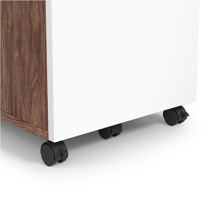 Union & Scale™ Essentials 2-Drawer Vertical File Cabinet, Mobile/Pedestal, Letter/Legal, White/Espresso, 21" (UN56968) 8 Union & Scale™ Essentials 2-Drawer Vertical File Cabinet, Mobile/Pedestal, Letter/Legal, White/Espresso, 21" (UN56968) - Image 6