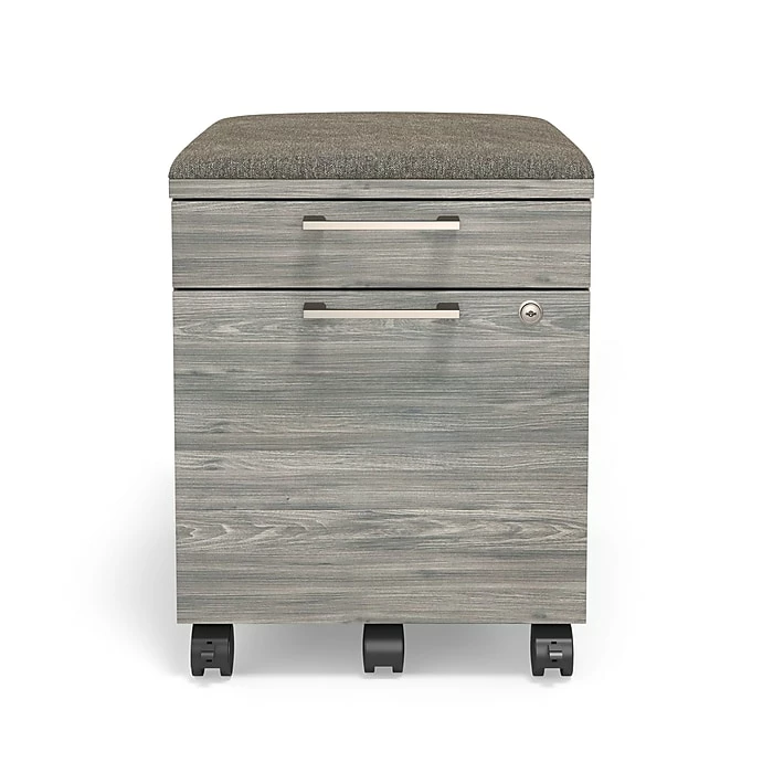 Union & Scale™ Prestige 2-Drawer Vertical File Cabinet, Mobile/Pedestal, Letter/Legal, Gray, 21" (UN56949) 5 Union & Scale™ Prestige 2-Drawer Vertical File Cabinet, Mobile/Pedestal, Letter/Legal, Gray, 21" (UN56949) - Image 3