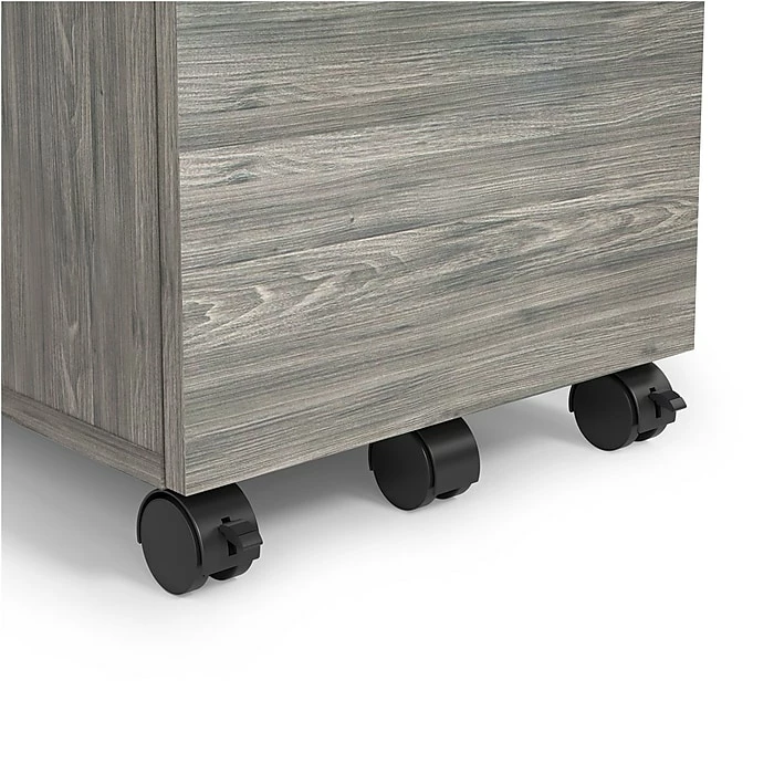 Union & Scale™ Prestige 2-Drawer Vertical File Cabinet, Mobile/Pedestal, Letter/Legal, Gray, 21" (UN56949) 8 Union & Scale™ Prestige 2-Drawer Vertical File Cabinet, Mobile/Pedestal, Letter/Legal, Gray, 21" (UN56949) - Image 6