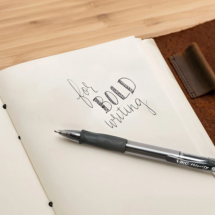 BIC Glide Bold Retractable Ballpoint Pen, Bold Point, Black Ink, 4/Pack (VLGBP41-BLK) 6 BIC Glide Bold Retractable Ballpoint Pen, Bold Point, Black Ink, 4/Pack (VLGBP41-BLK) - Image 4