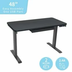 Motionwise 24" X 48" Electric Height Adjustable Desk, Home Office Style, Black (SDG48B) -STAPLES Sales s1206920 sc7