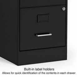 Staples 2-Drawer Light Duty Vertical File Cabinet, Locking, Letter, Black, 18"D (52142) -STAPLES Sales s1212848 sc7