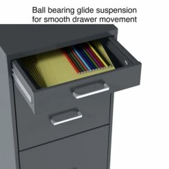 Staples 3-Drawer Light Duty Vertical File Cabinet, Locking, Letter, Charcoal, 18"D (52154) 13 Staples 3-Drawer Light Duty Vertical File Cabinet, Locking, Letter, Charcoal, 18"D (52154) -STAPLES Sales s1212858 sc7