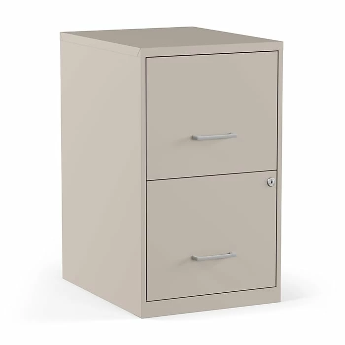 Staples 2-Drawer Light Duty Vertical File Cabinet, Locking, Letter, Putty, 18"D (52150) 11 Staples 2-Drawer Light Duty Vertical File Cabinet, Locking, Letter, Putty, 18"D (52150) - Image 9