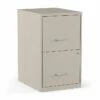 Staples 2-Drawer Light Duty Vertical File Cabinet, Locking, Letter, Putty, 18"D (52150)