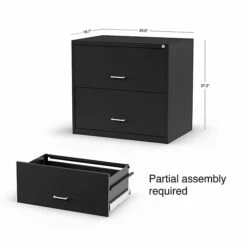 Staples 2-Drawer Light Duty Lateral File Cabinet, Locking, Letter/Legal, Black, 30"W (ST52141) -STAPLES Sales s1212899 sc7