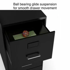 Staples 2-Drawer Light Duty Vertical File Cabinet, Locking, Letter, Black, 18"D (52142) -STAPLES Sales s1212920 sc7