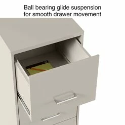 Staples 4-Drawer Light Duty Vertical File Cabinet, Locking, Letter, Putty, 18"D (52147) -STAPLES Sales s1212921 sc7