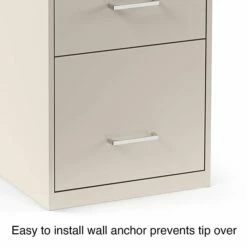 Staples 4-Drawer Light Duty Vertical File Cabinet, Locking, Letter, Putty, 18"D (52147) -STAPLES Sales s1212925 sc7